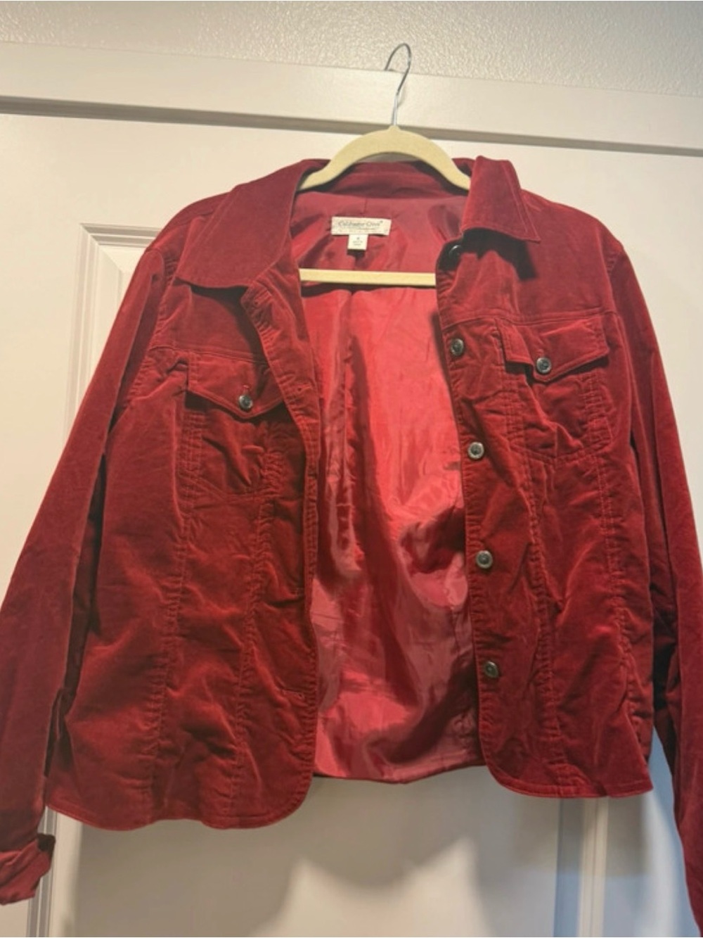 Coldwater Creek Red Corduroy Jacket